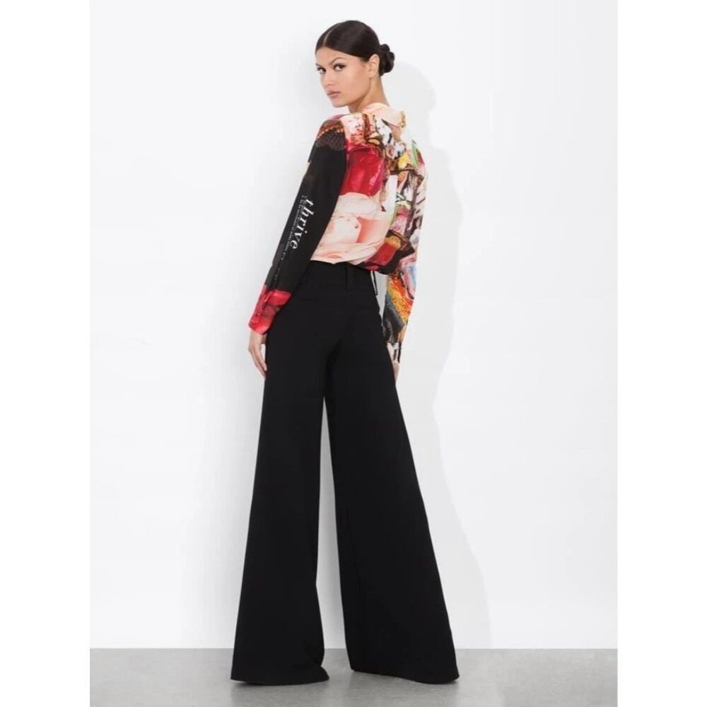 Alice + Olivia x Kelly Dabbah Willa Silk Thrive Blouse XL NWT $395 - Picture 3 of 10